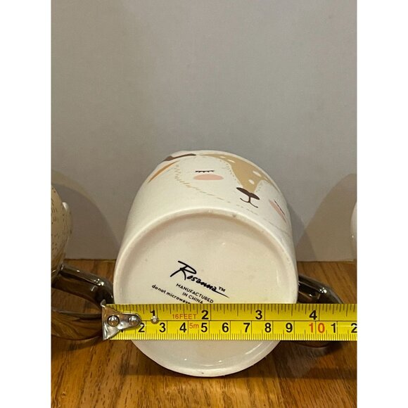 A Set of Three Rosanna Mugs -Bear, Puppy Dog, Deer with Ears and Silver Handles - Picture 6 of 16